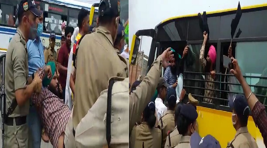 : Pushkar Singh Dhami arrives at his residence to meet former Chief Minister BC Khanduri