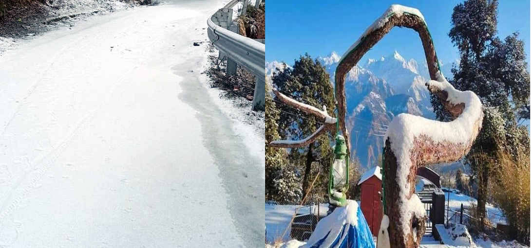 snowfall in badrinath