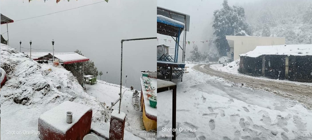 snowfall in Almora