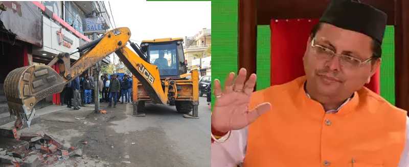 cm dhami with bulldozer