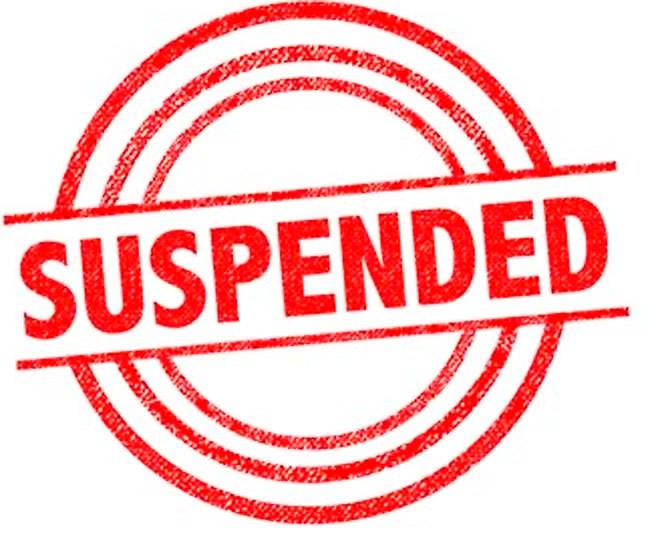 suspended