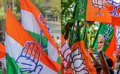 congress bjp flag