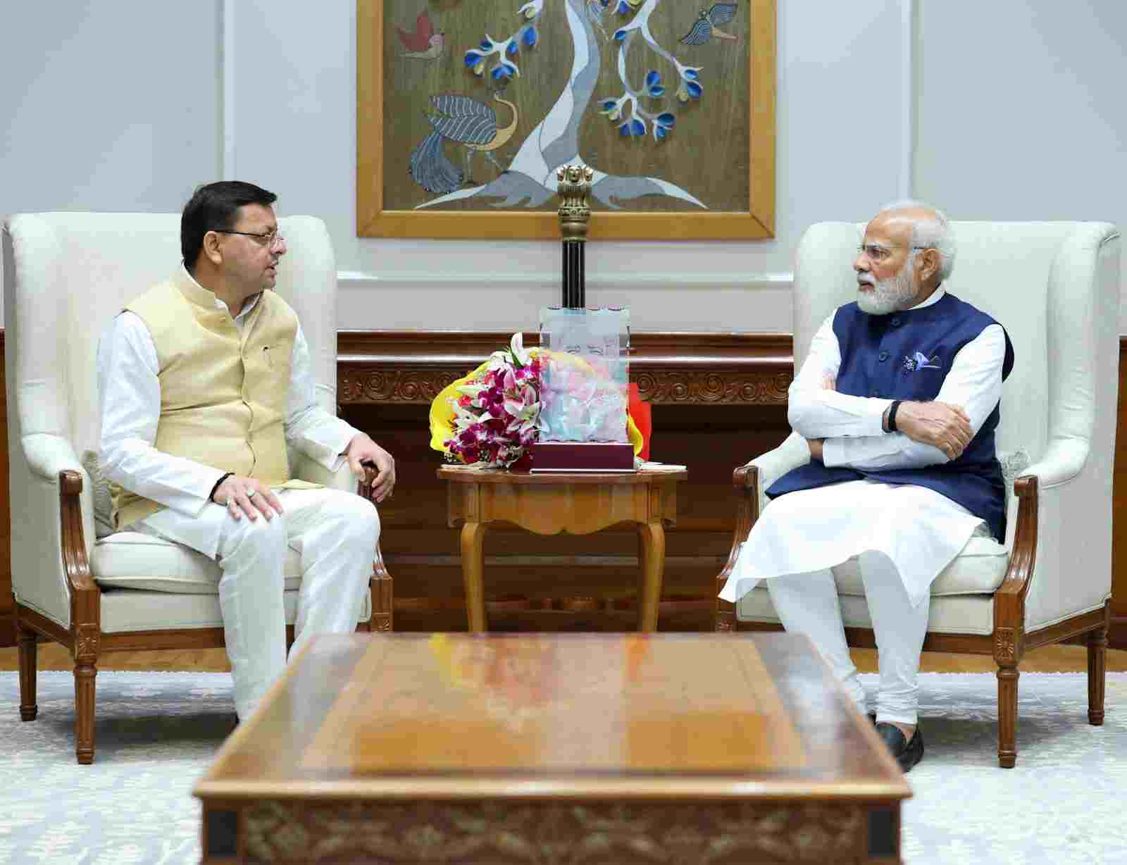 CM DAHMI MET PM MODI