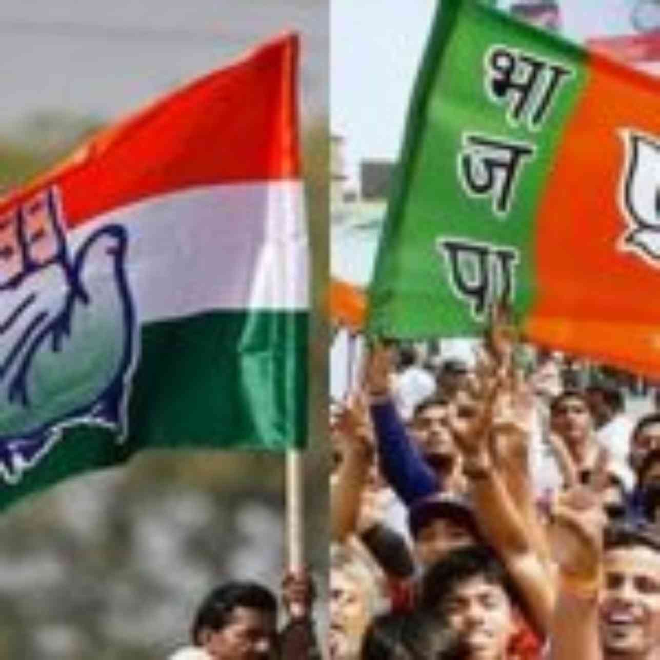 CONGRESS AND BJP FLAG NEW
