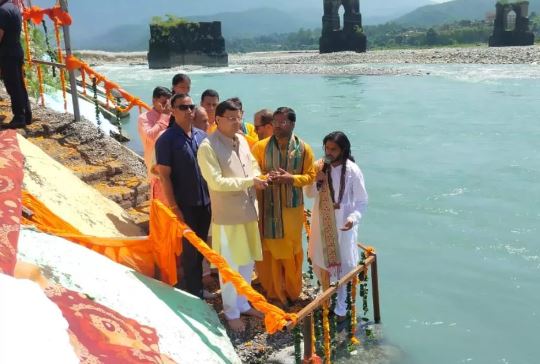SHILANYAS सीएम धामी ने किया हरिपुर घाट का शिलान्यास