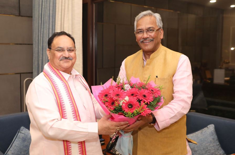 JP NADDA TRIVENDRA SINGH RAWAT MULAKAT