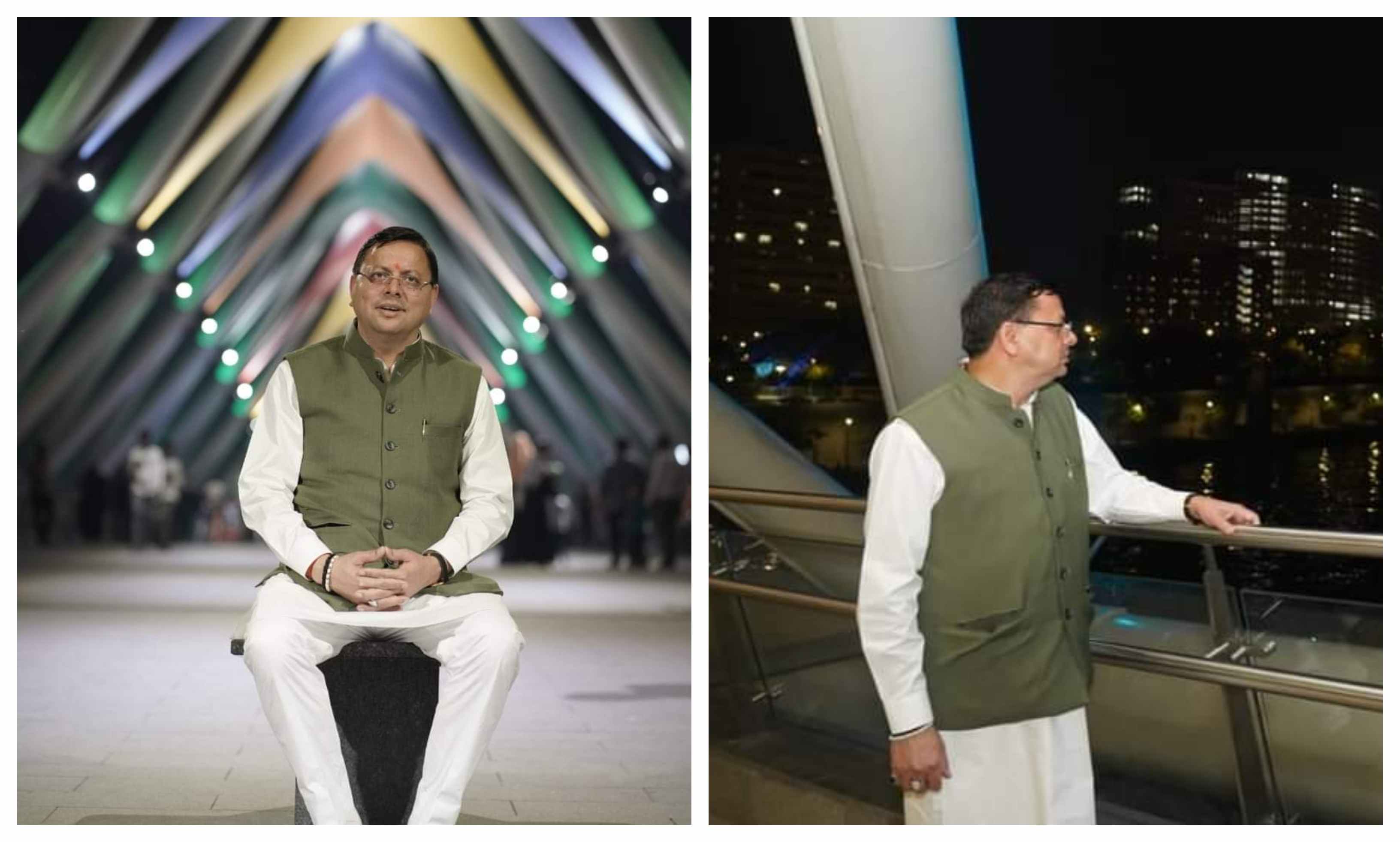CM dhami AT Atal Foot Over Bridge