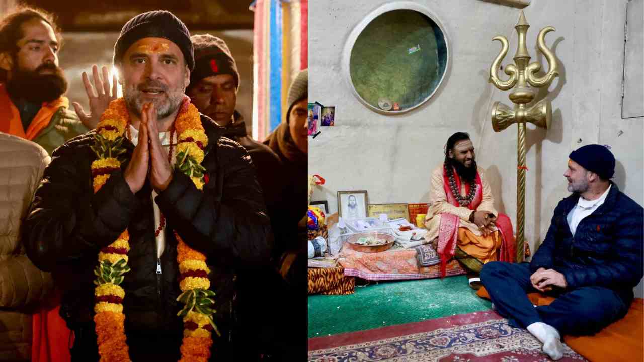 राहुल गांधी ने केदारनाथ में किया रुद्राभिषेक