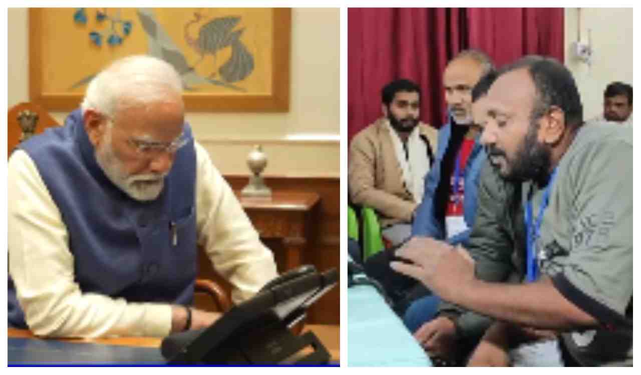 पीएम ने की श्रमिकों से बात
