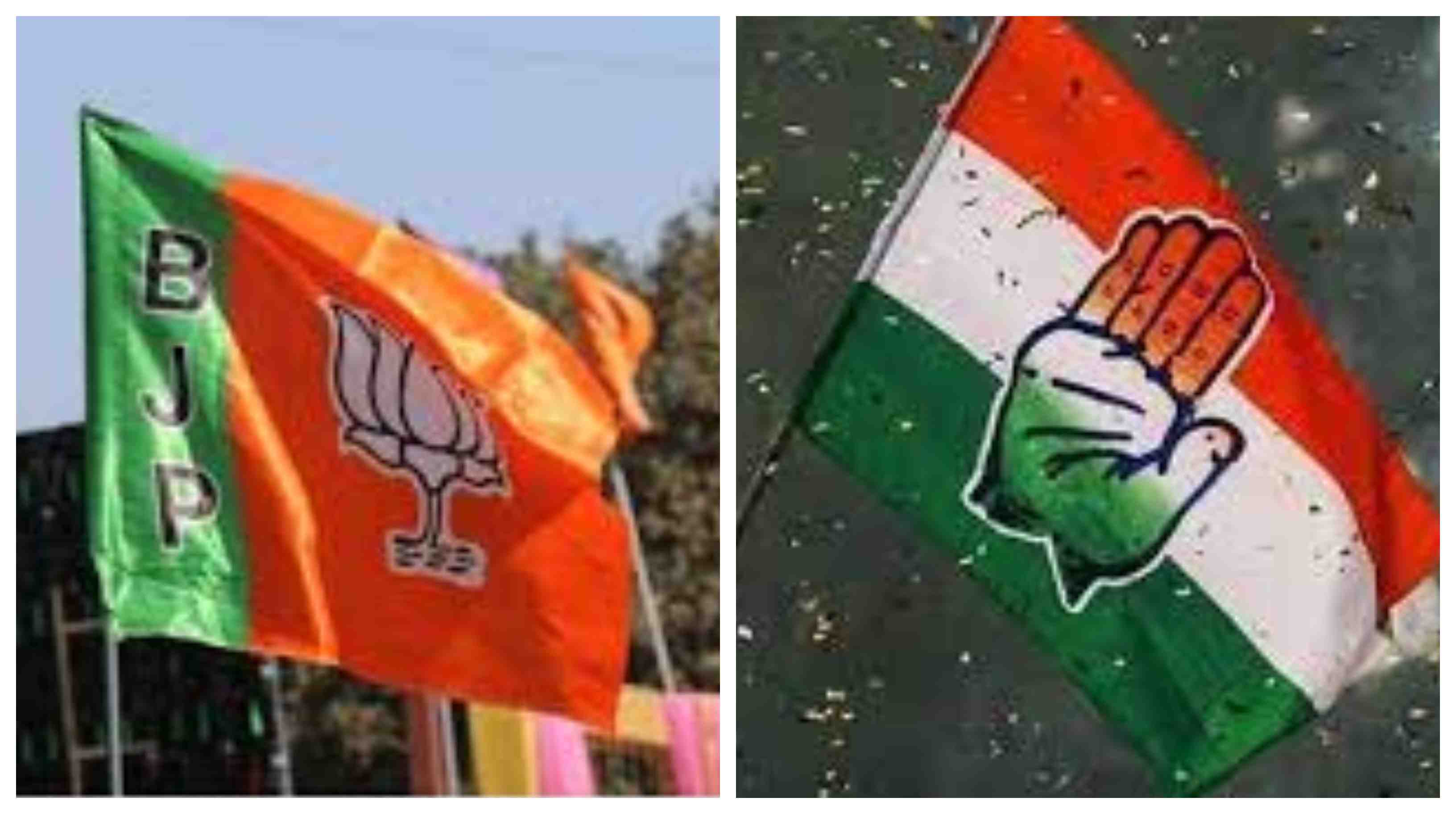congress bjp flag