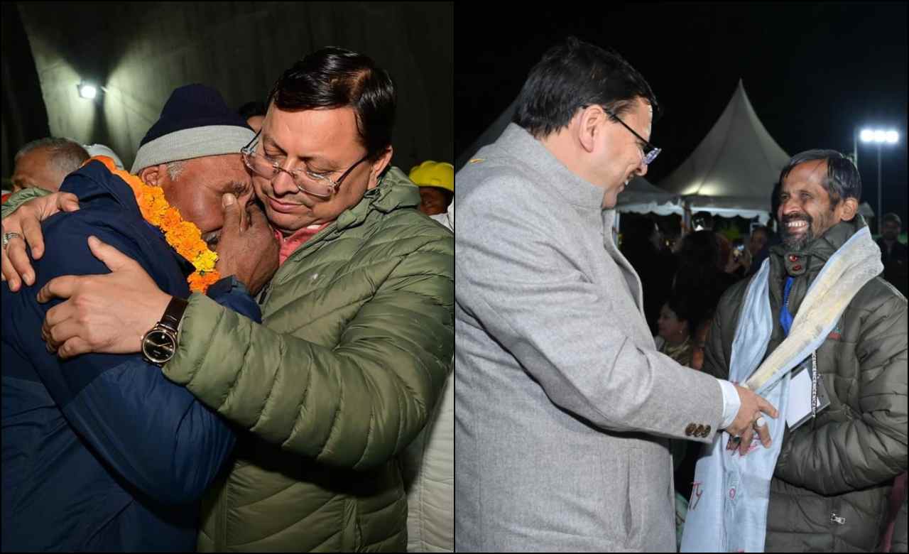 pushkar singh dhami and silkyara tunnel