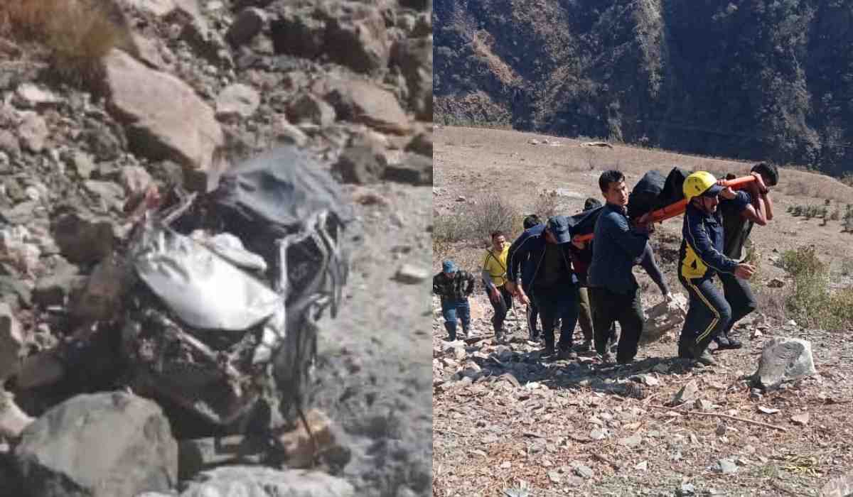 त्यूणी से अटाल की ओर जाते वक्त खाई में गिरी कार, हादसे में छह लोगों की मौत