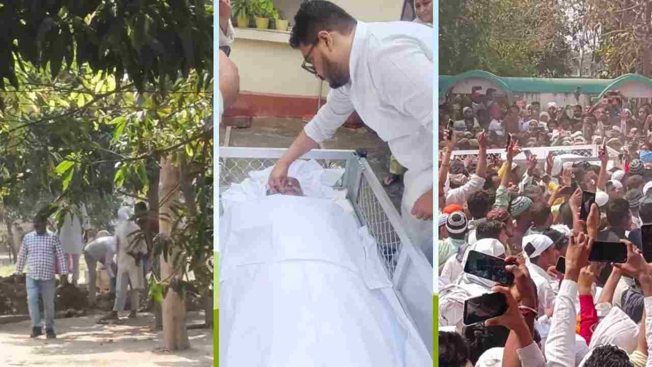 Son Omar was seen waving at Mukhtar Ansari's moustache.
