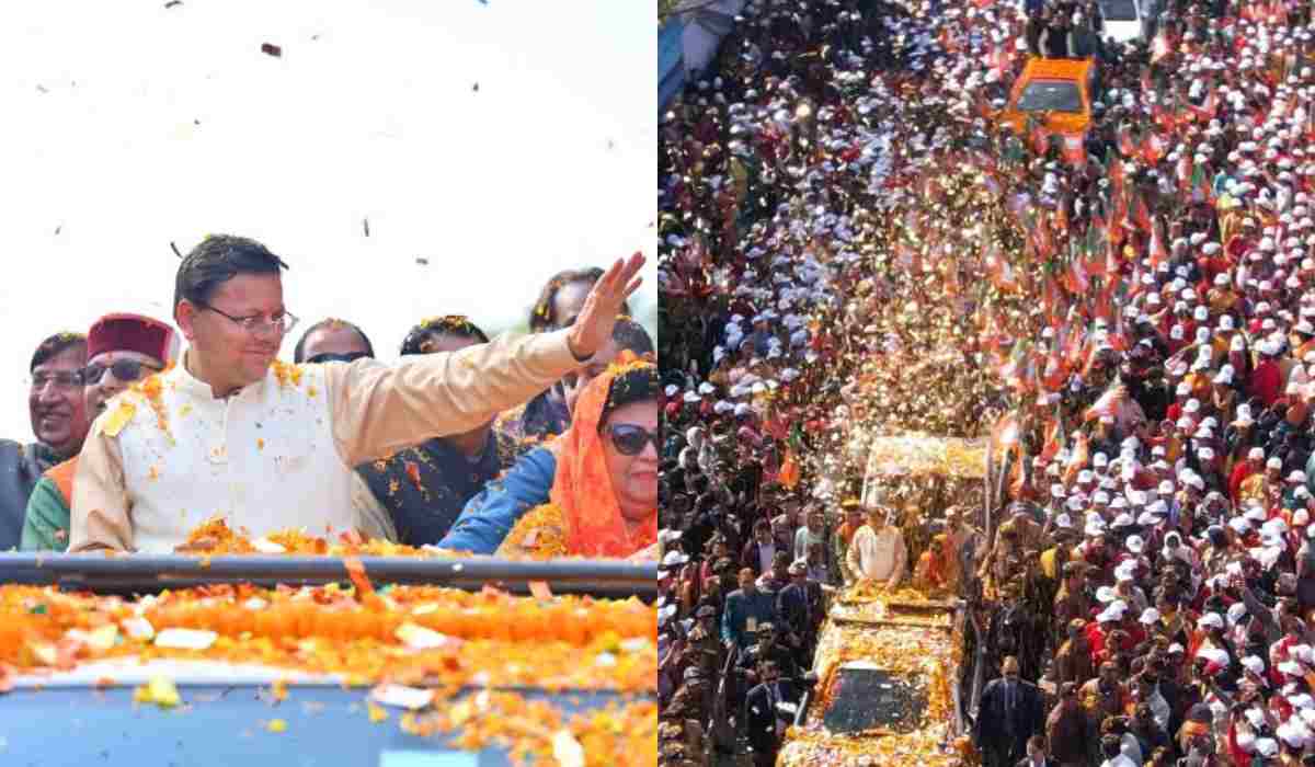 CM DHAMI RALLY IN DEHRADUN