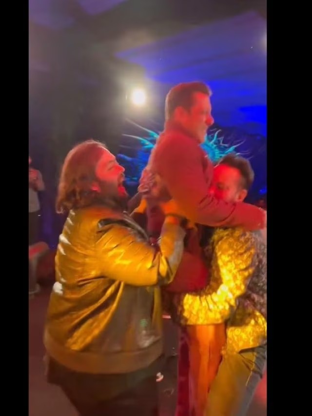 anant ambani tried to lift salman khan viral video