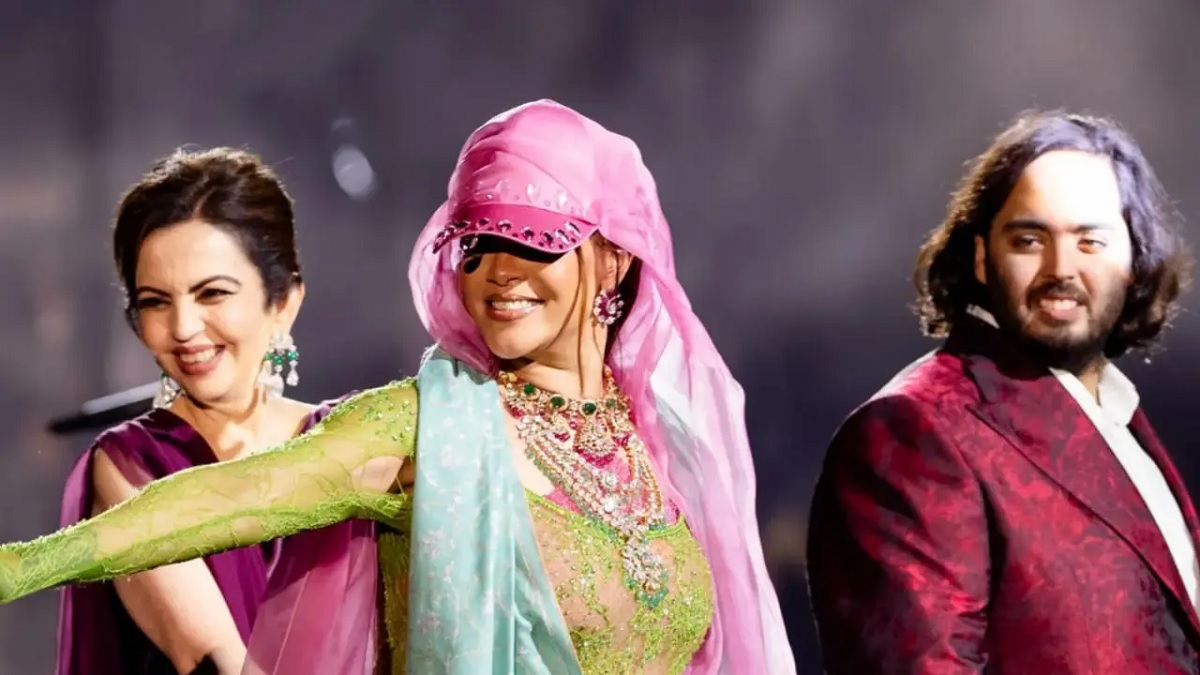 rihanna in anant radhika pre wedding function