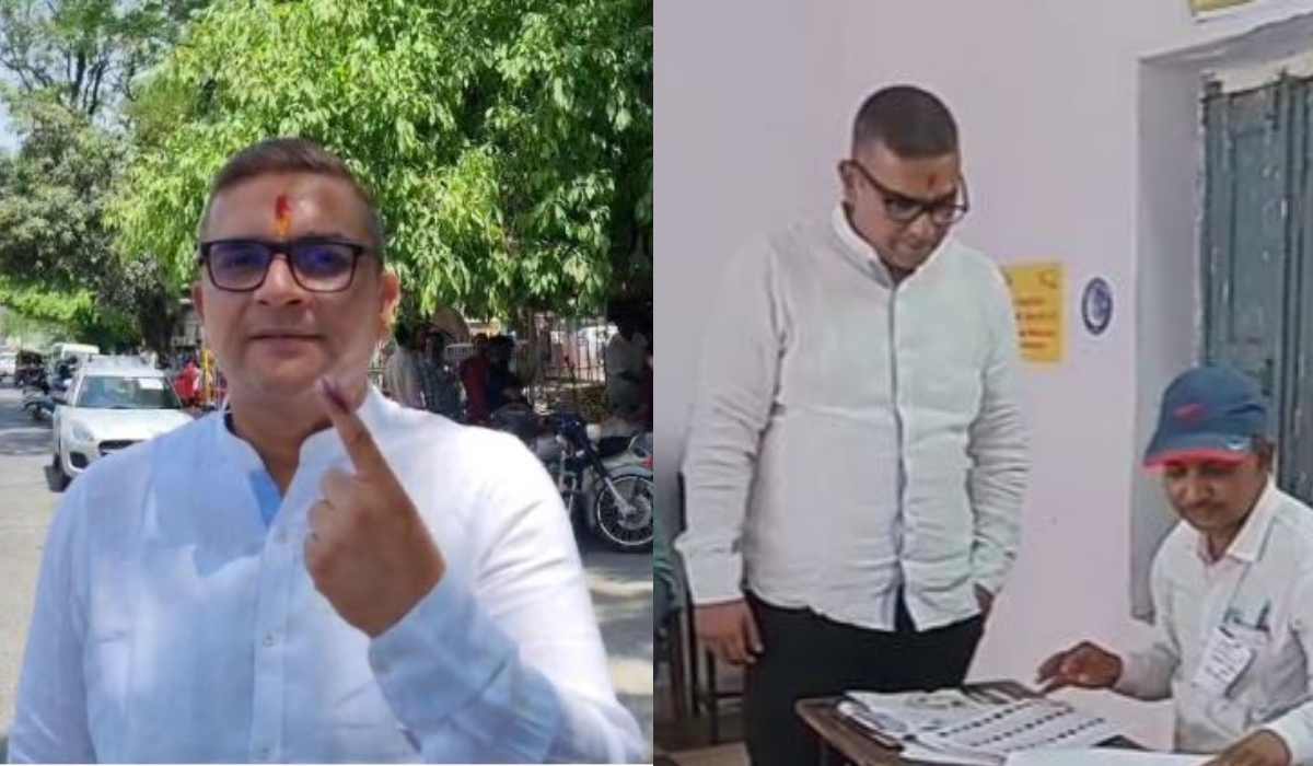 मतदान करने पहुंचे हल्द्वानी विधायक सुमित हृदयेश, बोले जनता में परिवर्तन की लहर