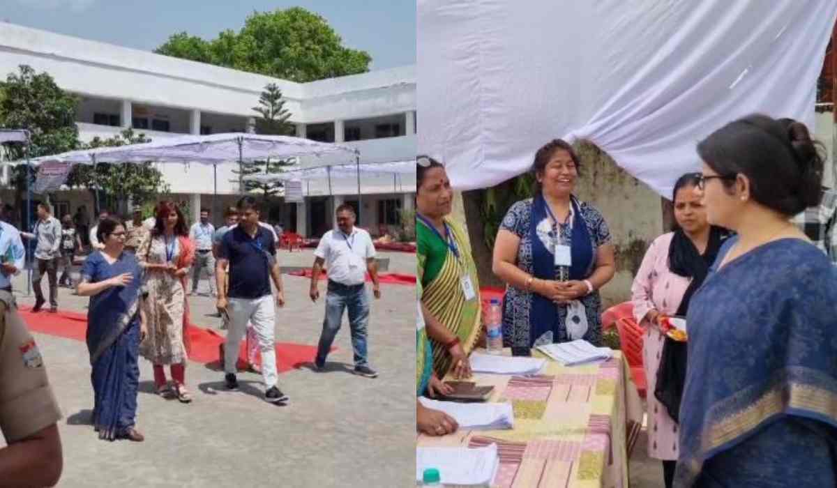 DM ने किया मतदान केंद्रों का निरीक्षण, कार्मिकों से बात कर बढ़ाया हौसला