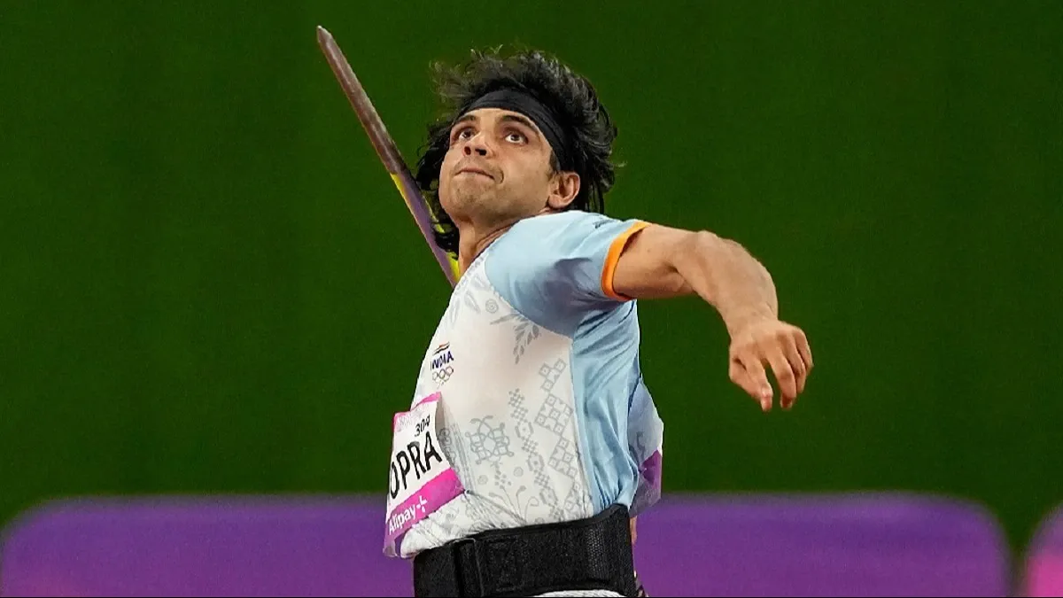 neeraj chopra wins gold 82.27m throw in federation cup 2024