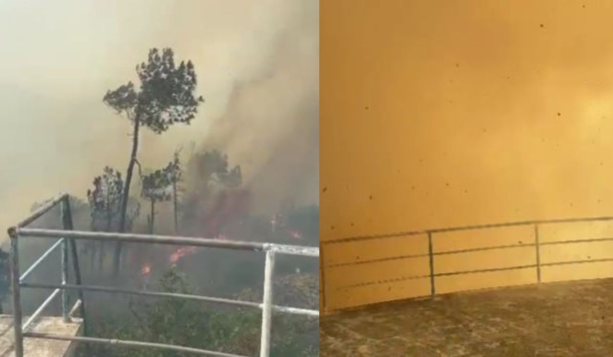 बेकाबू हो रही आग, SSB प्रशिक्षण केंद्र से सटे कमिश्नर आवास तक पहुंची वनाग्नि