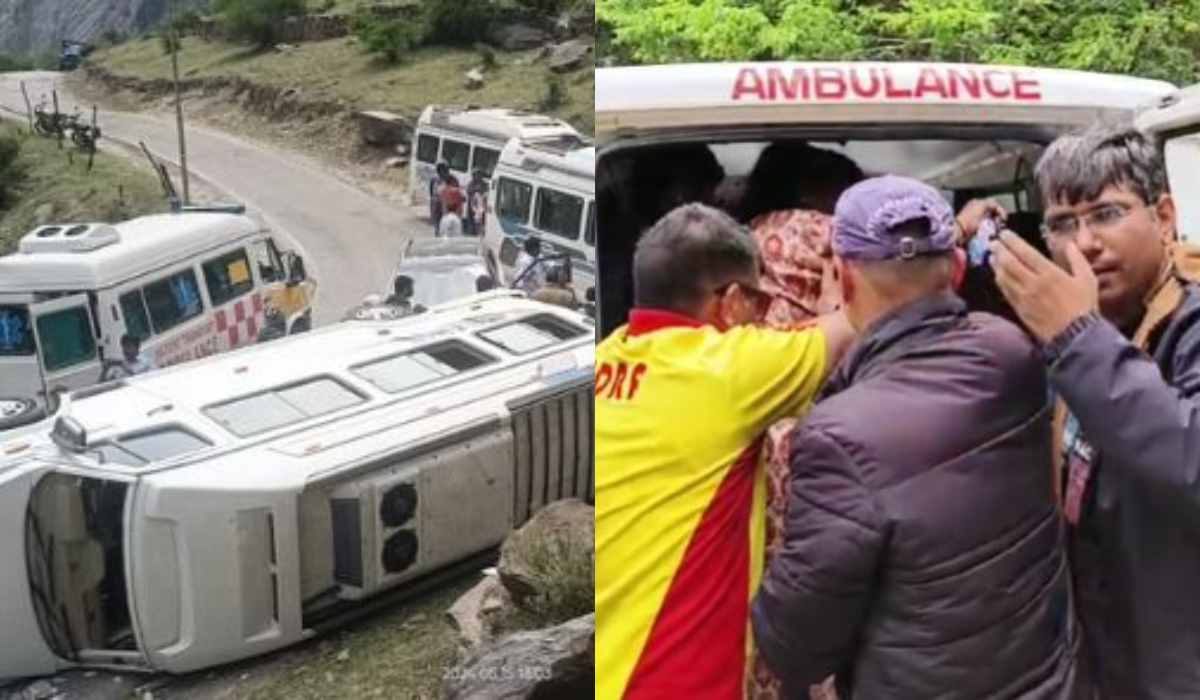 चारधाम यात्रा पर आए श्रद्धालुओं का वाहन हुआ हादसे का शिकार