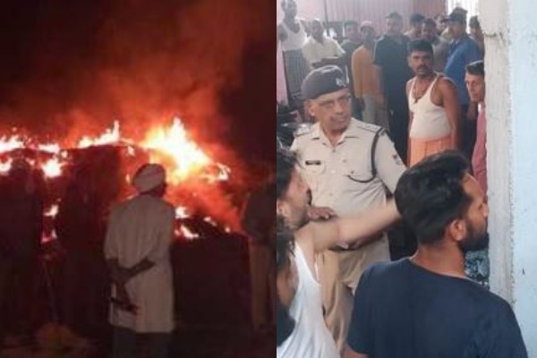 गौशाला में लगी भीषण आग