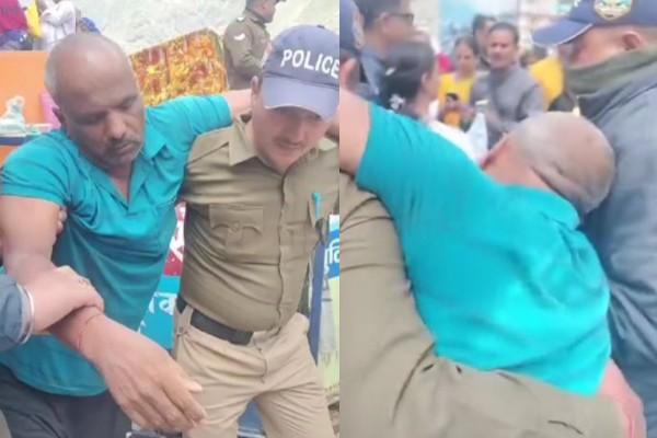 श्रद्धालु को आए दर्शन के दौरान चक्कर, sdrf ने ऐसे की मदद