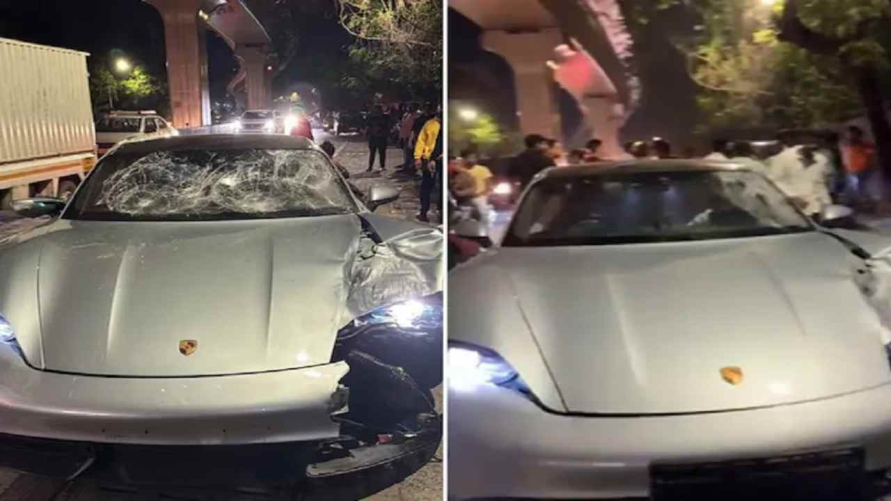 Accident while driving luxury car while drunk in Pune