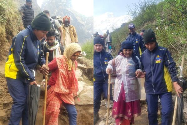 यात्रा मार्ग पर पहली बार की गई महिला पुलिसकर्मियों की नियुक्ति, ऐसे कर रहीं श्रद्धालुओं की मदद