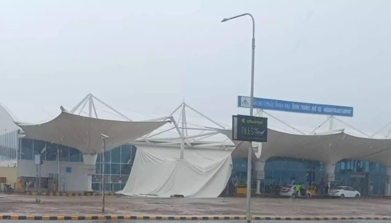 Rajkot airport roof collapsed after heavy rain