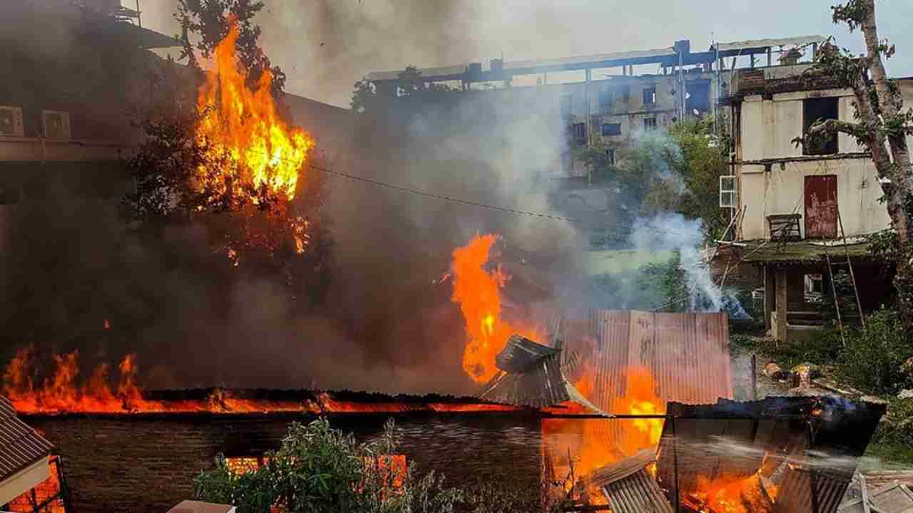 फिर हुई मणिपुर में हिंसा, उग्रवादियों ने चौकी और घर जलाएं