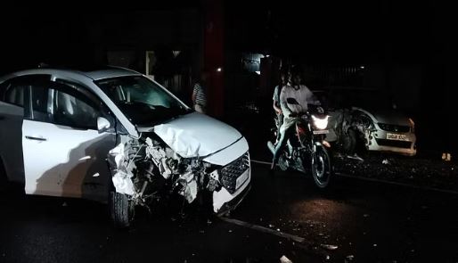 रामपुर रोड पर सड़क हादसा : दो वाहनों की आमने सामने जोरदार भिड़ंत, एक की मौत, दो की हालत नाजुक