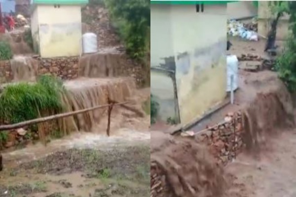 बारिश ने मचाया हाहाकार, लोगों के घरों में घुसा मलबा,