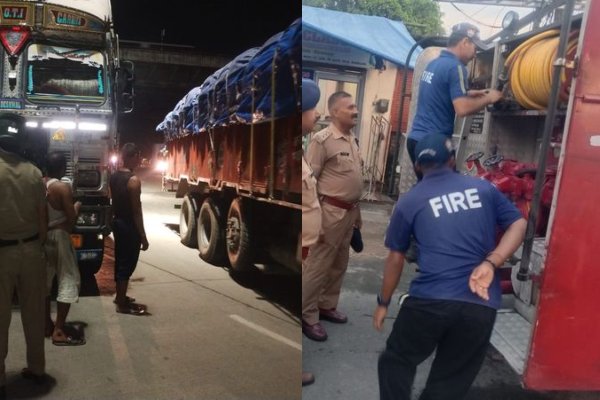 हरिद्वार में कांवड़ मार्ग पर चार अलग-अलग जगह लगी आग, मौके पर पहुंचा दमकल विभाग