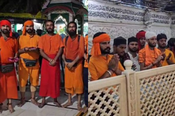कांवड़ यात्रा के अनोखे रंग, दरगाह में मत्था टेकने पहुंचे कांवड़िये