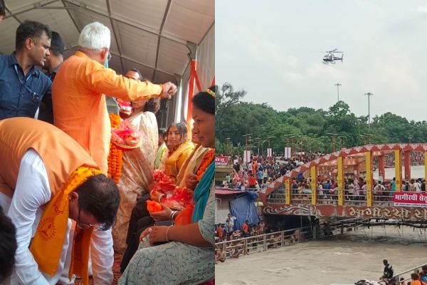 सीएम धामी ने हरिद्वार में पैर धोकर किया शिव भक्त कांवड़ियों का स्वागत, हेलीकॉप्टर से हुई पुष्प वर्षा
