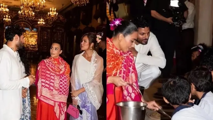 Kim Kardashian visited Iscon Templeduring anant ambani wedding