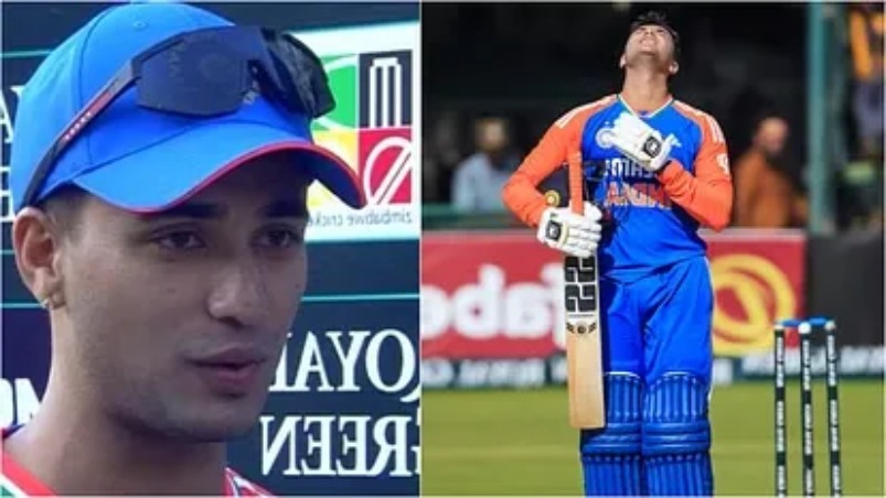 abhishek sharma century in ind vs zim