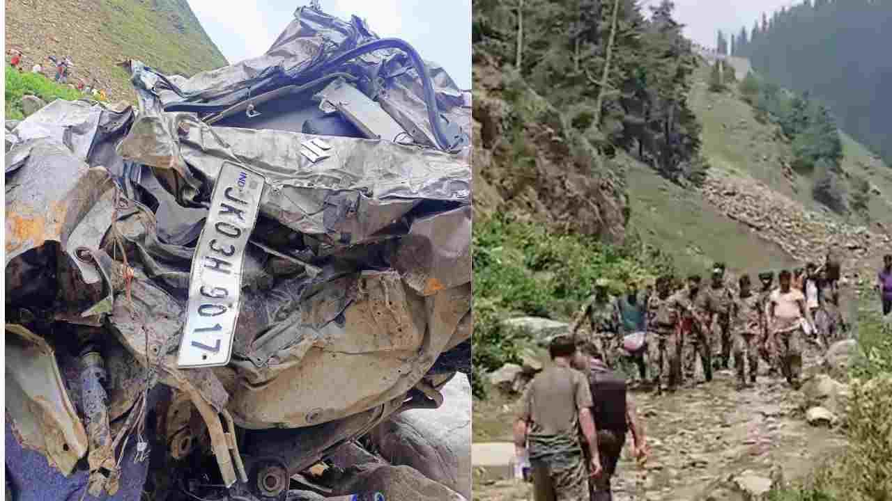 Car fell into a ditch in Anantnag, Jammu and Kashmir, 8 people of the same family died.