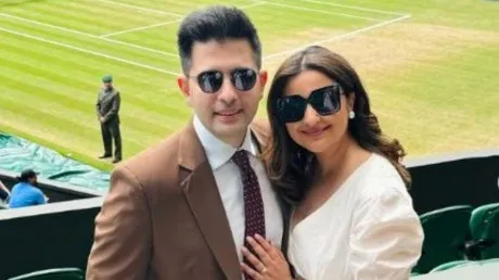 Parineeti Chopra raghav chaddha at wimbledon 2024 finals