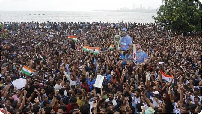 t20-world-cup-2024 FANS FOR TEAM INDIA VICTORY PARADE