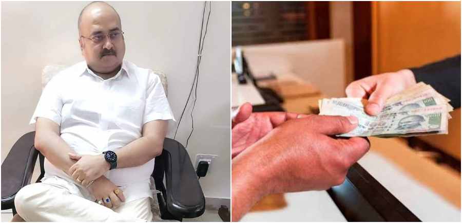 रिश्वत लेते हुए गिरफ्तार