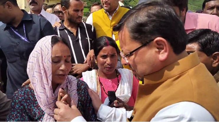 सत्र से समय निकाल कर टिहरी पहुंचे सीएम धामी, आपदा प्रभावित क्षेत्र का किया निरीक्षण
