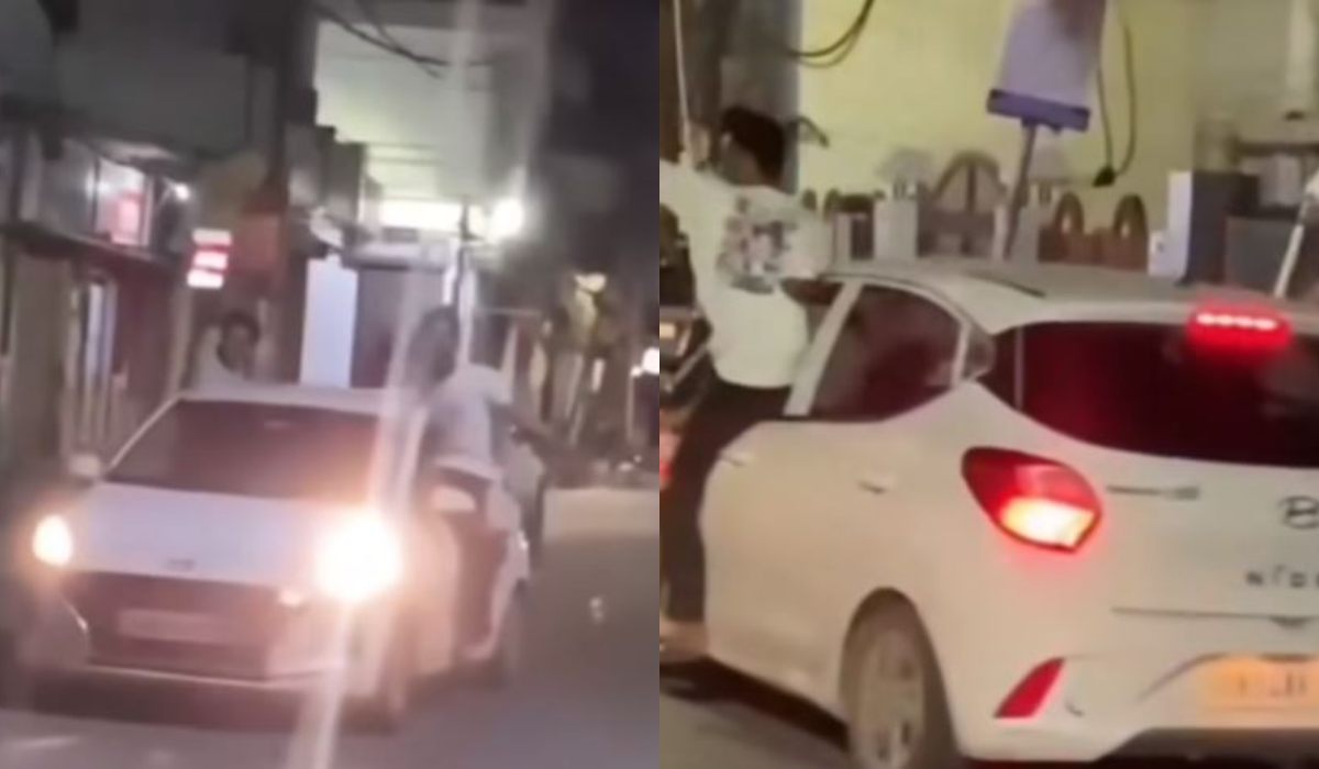 कार सवार युवकों को स्कूटी सवार युवतियों का पीछा करना पड़ा भारी, ऐसे सिखाया सबक