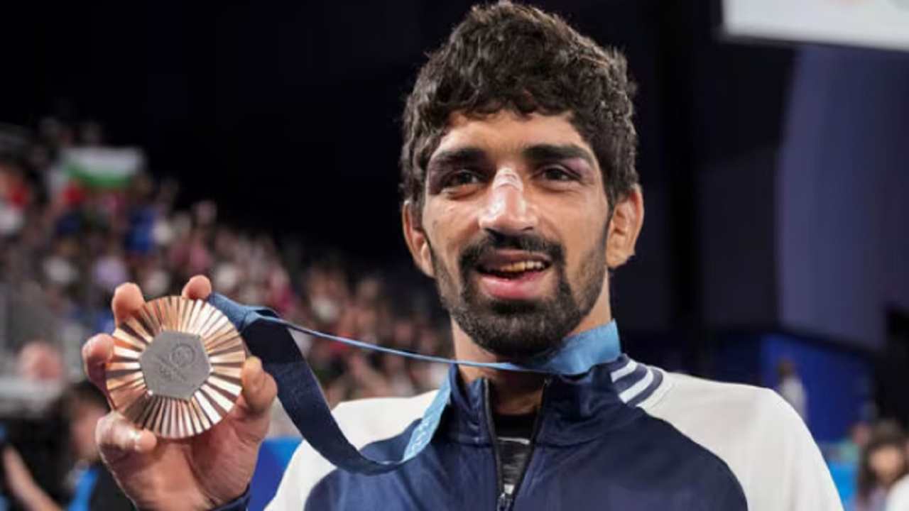 Aman Sehrawat won bronze in wrestling freestyle