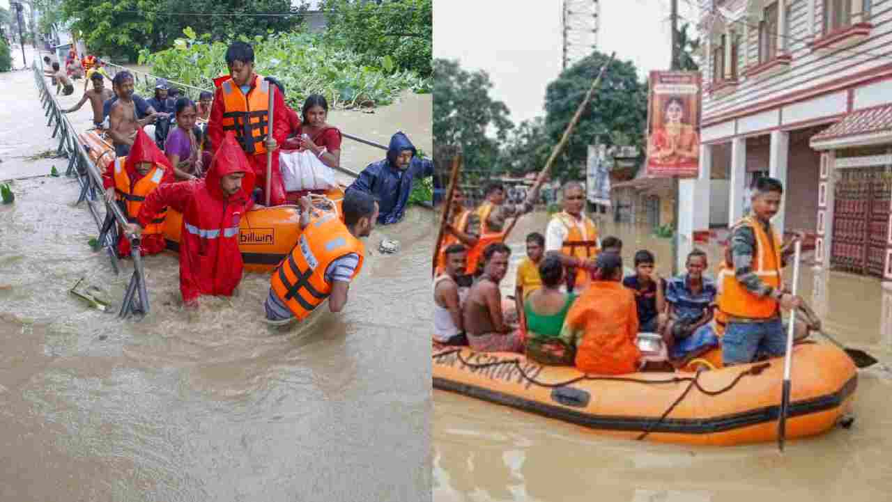 Damage caused by floods and landslides in Tripura