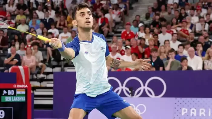 Lakshay Sen in paris olympic 2024 badminton semifinal