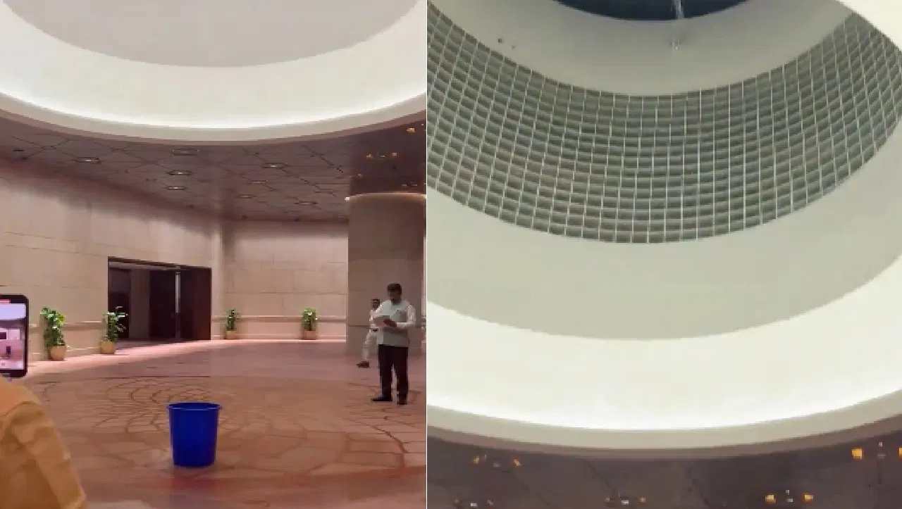 Secretariat's statement came out on water leakage in the lobby of Parliament House
