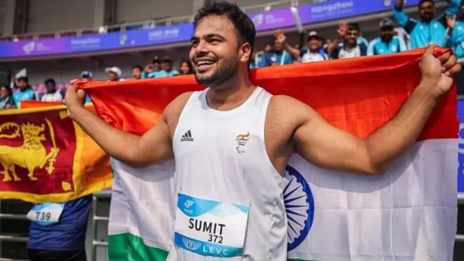 Sumit Antil Wins Gold in paralympics javeline throw