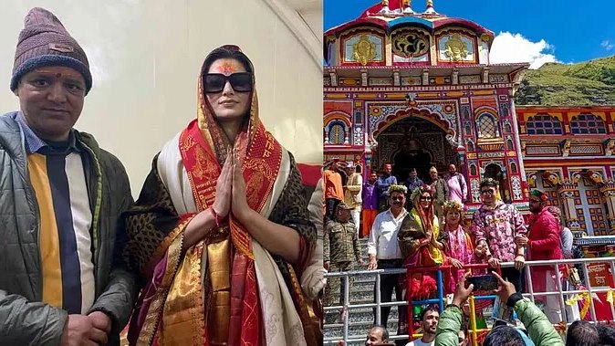 urvashi Rautela reached badrinath kedarnath